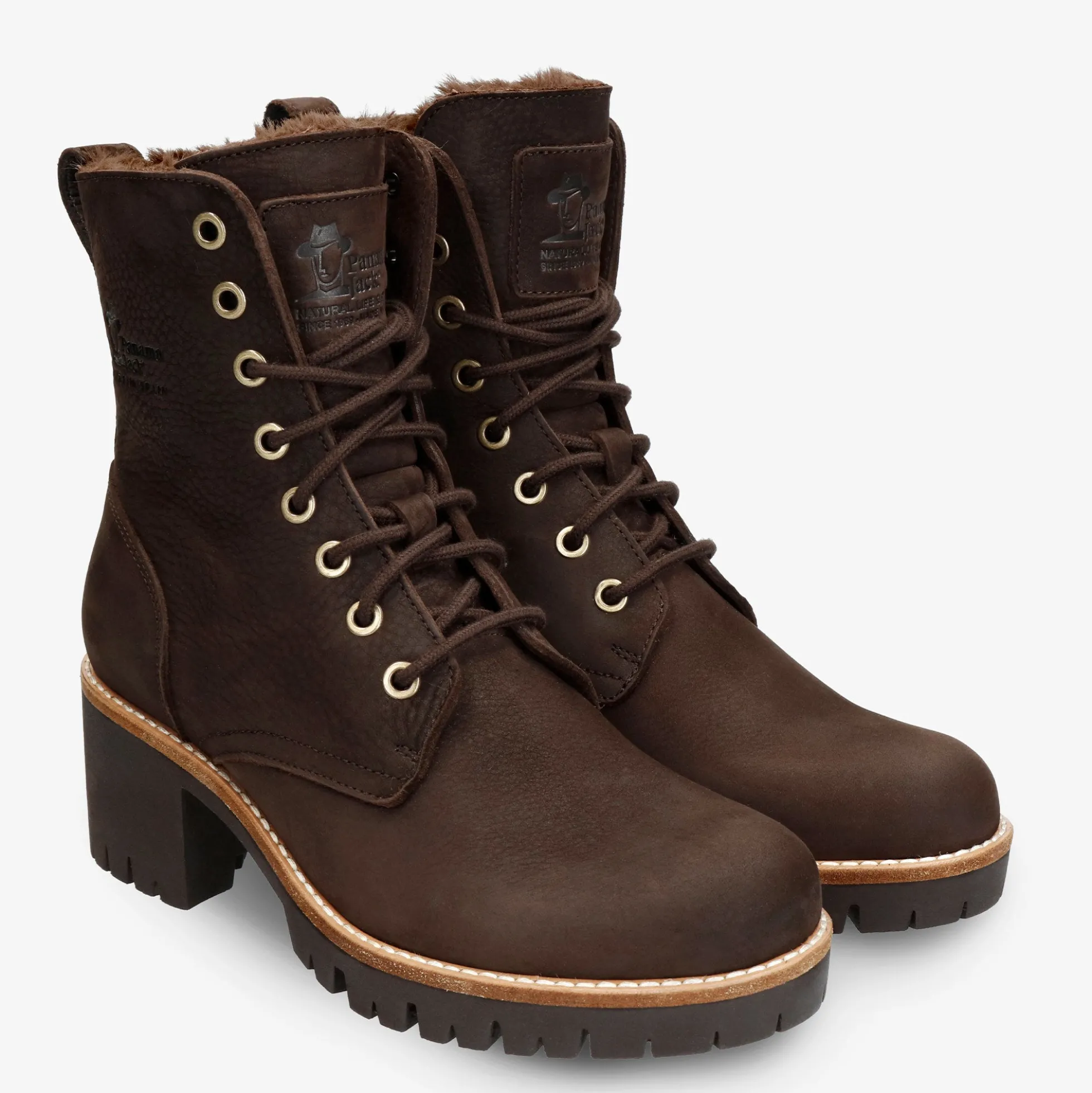 Padma Botas de piel con forro interior de pelo.