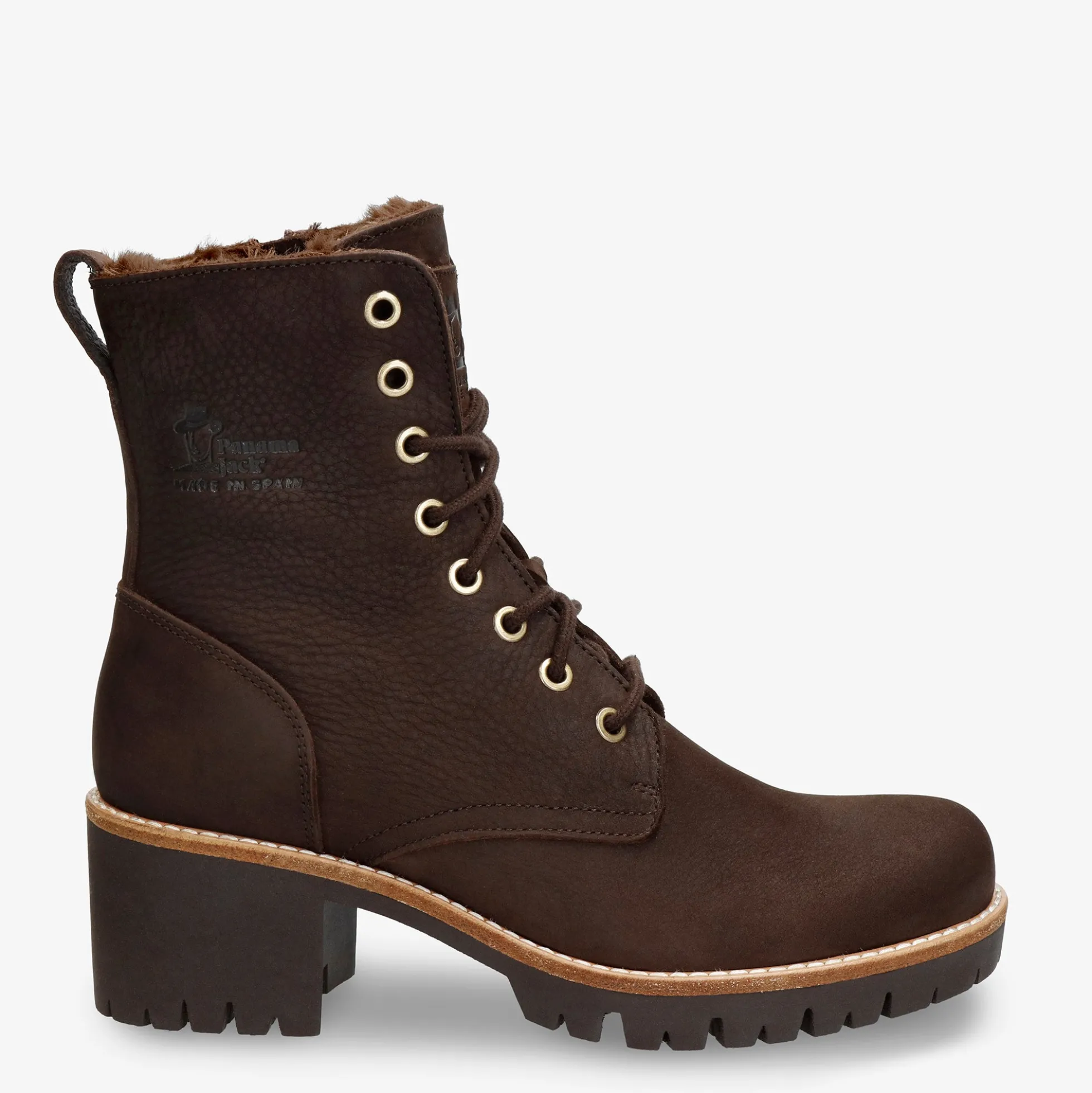 Padma Botas de piel con forro interior de pelo.
