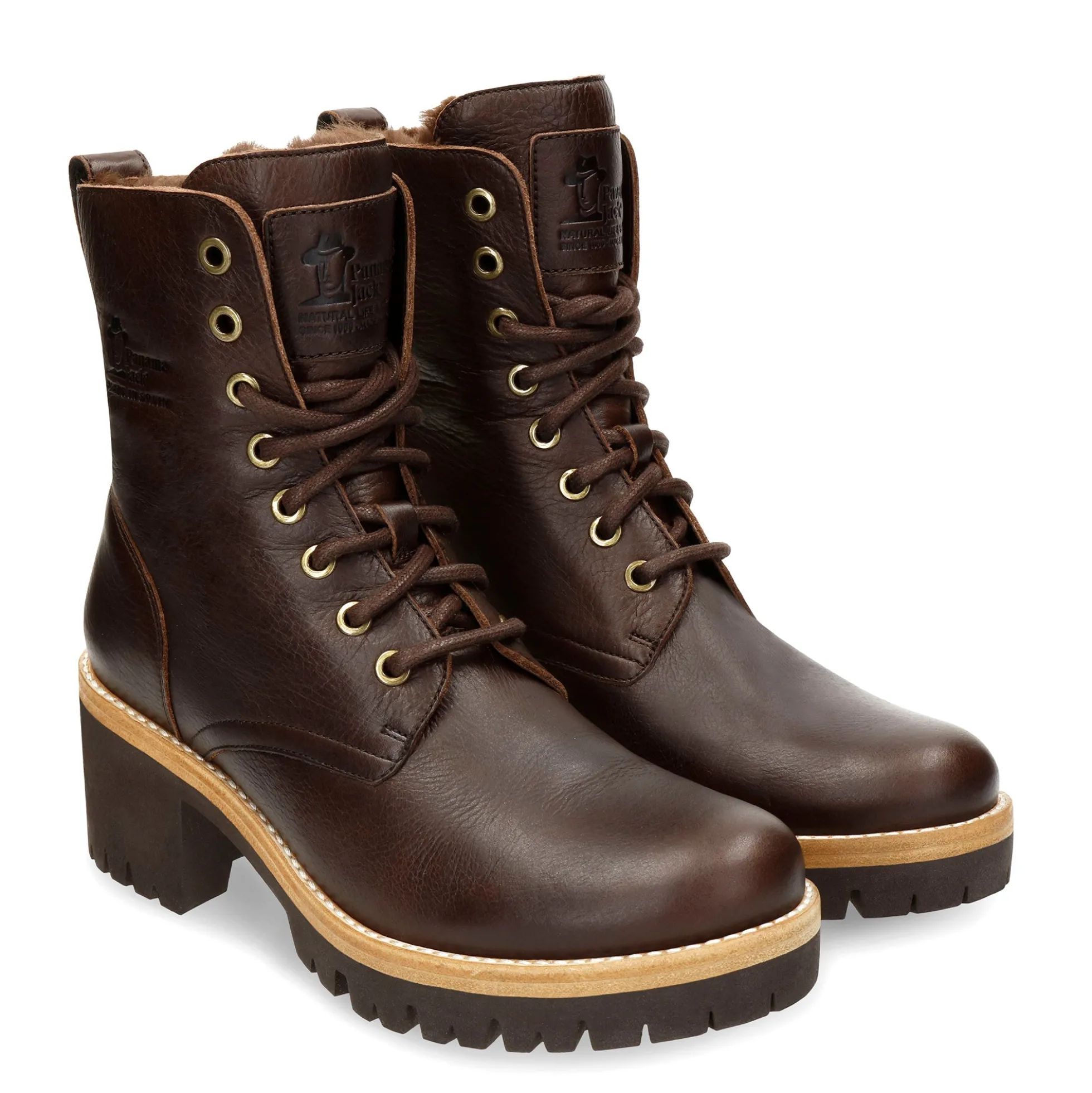 Padma Botas de piel con forro interior de pelo.