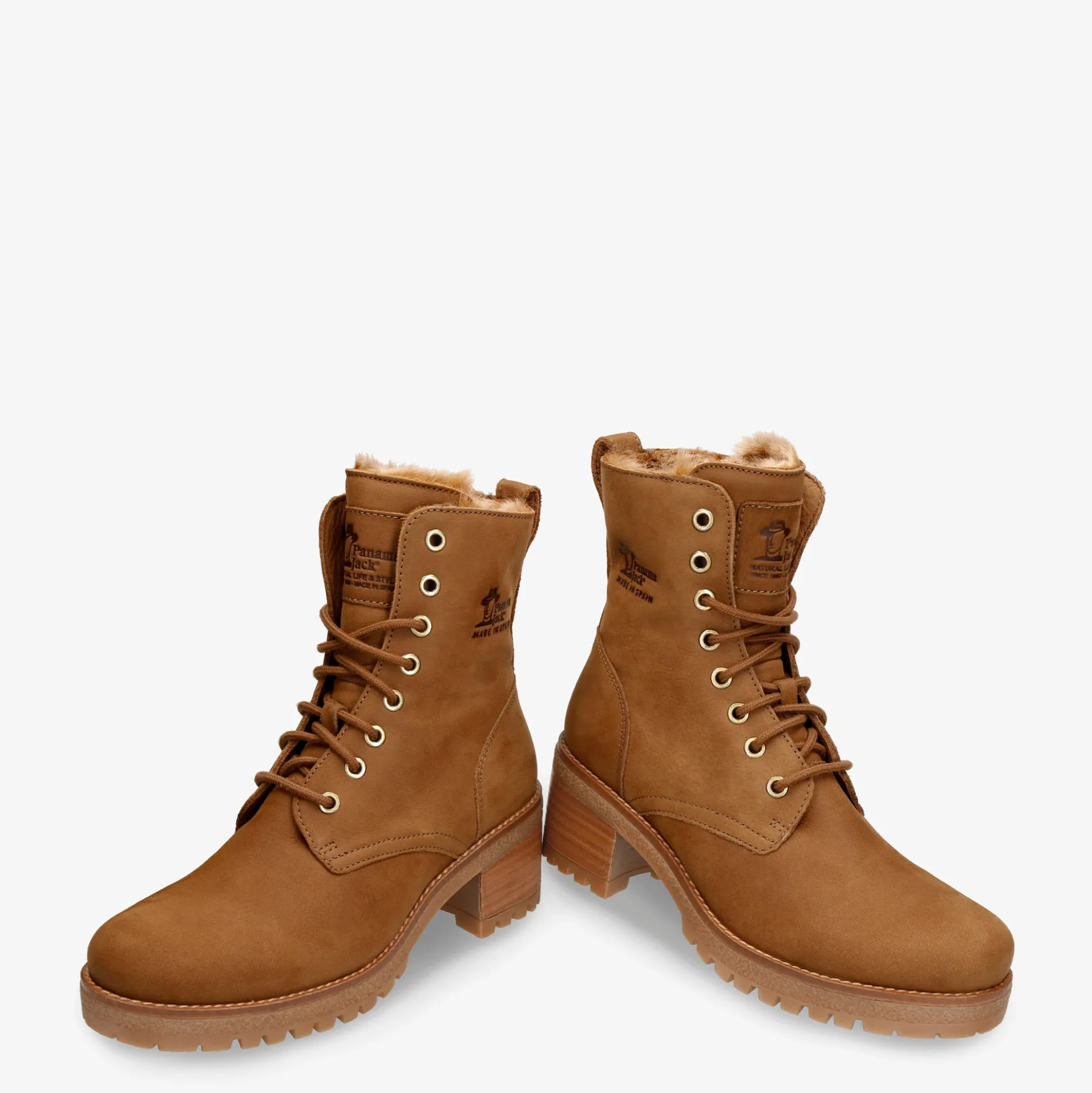 Padma Botas de piel con forro interior de pelo.