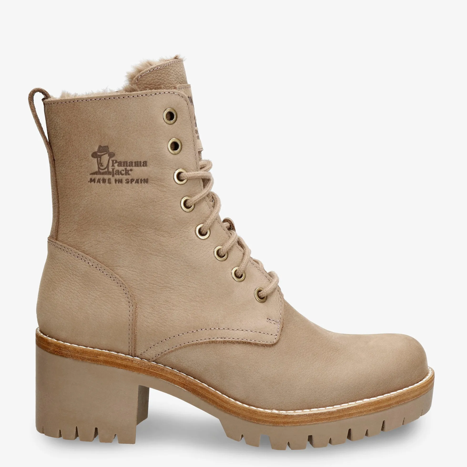 Padma Botas de piel con forro interior de pelo.