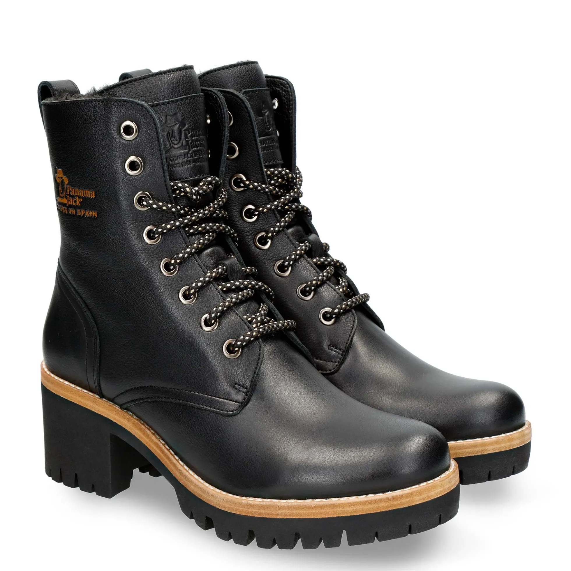 Padma Botas de piel con forro interior de pelo.