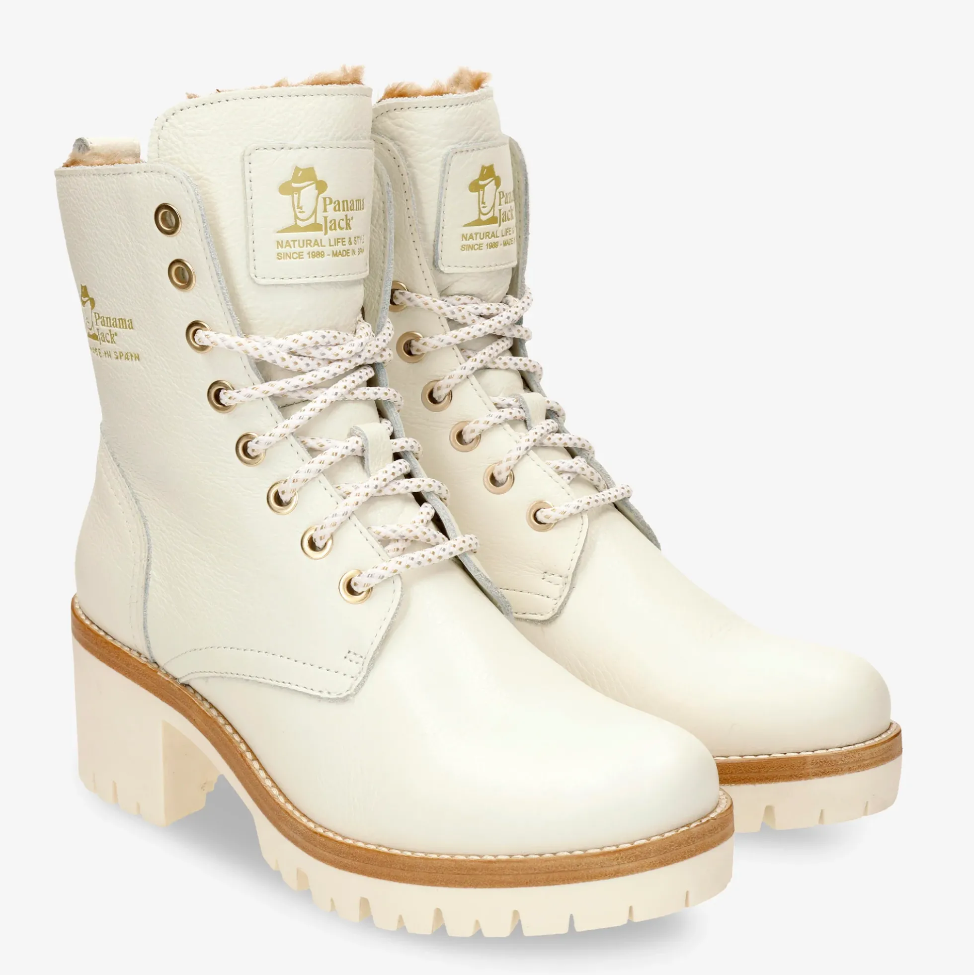 Padma Botas de piel con forro interior de pelo.
