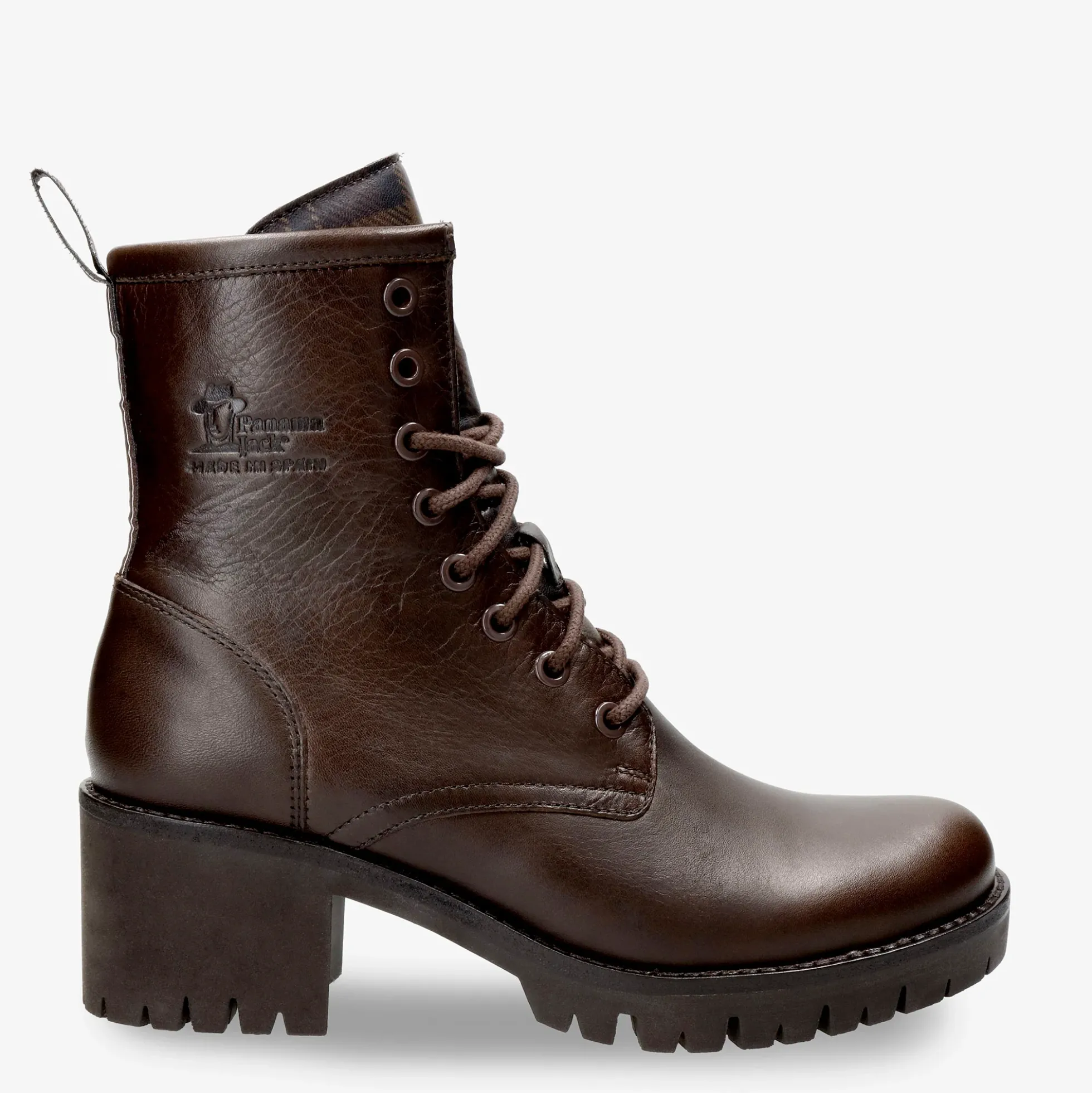 Padma Plaid Botas de piel con forro interior de piel.