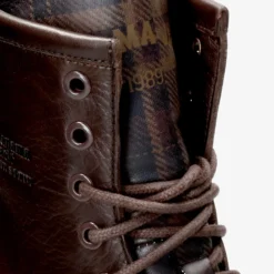 Padma Plaid Botas de piel con forro interior de piel.