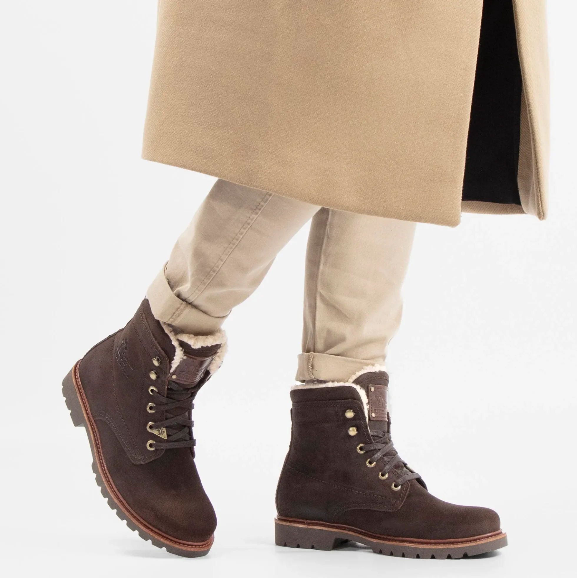P03 Aviator Botas de piel con forro interior de algodón.