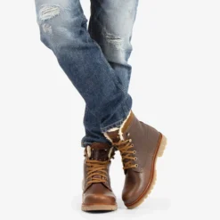 P03 Aviator Botas de piel con forro interior de algodón.