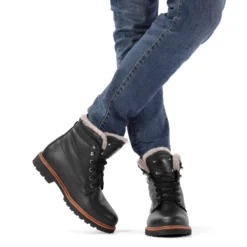 P03 Aviator Igloo Botas de piel con forro interior de pelo natural.