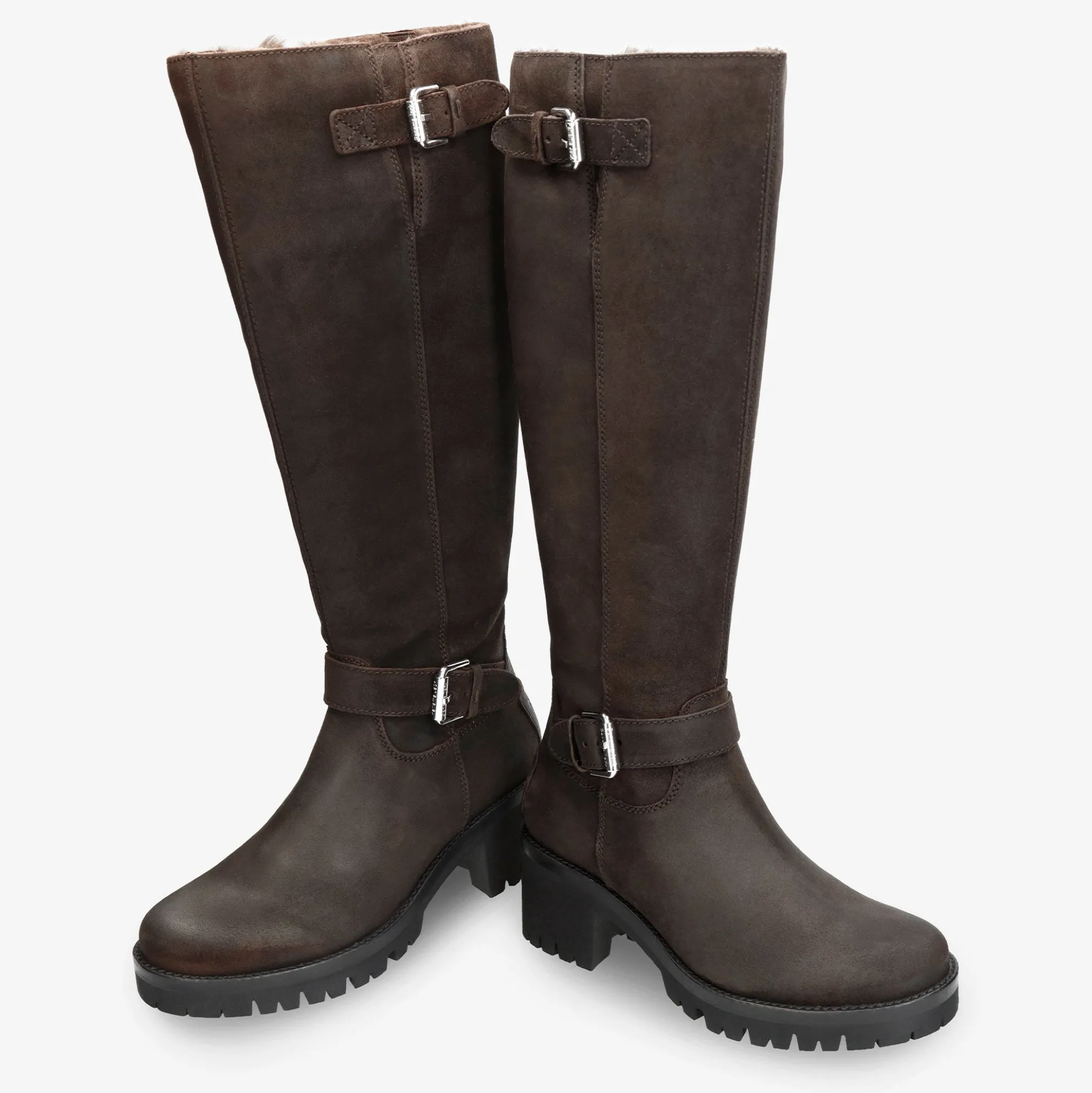 Phaedra Botas de piel con forro interior de pelo.