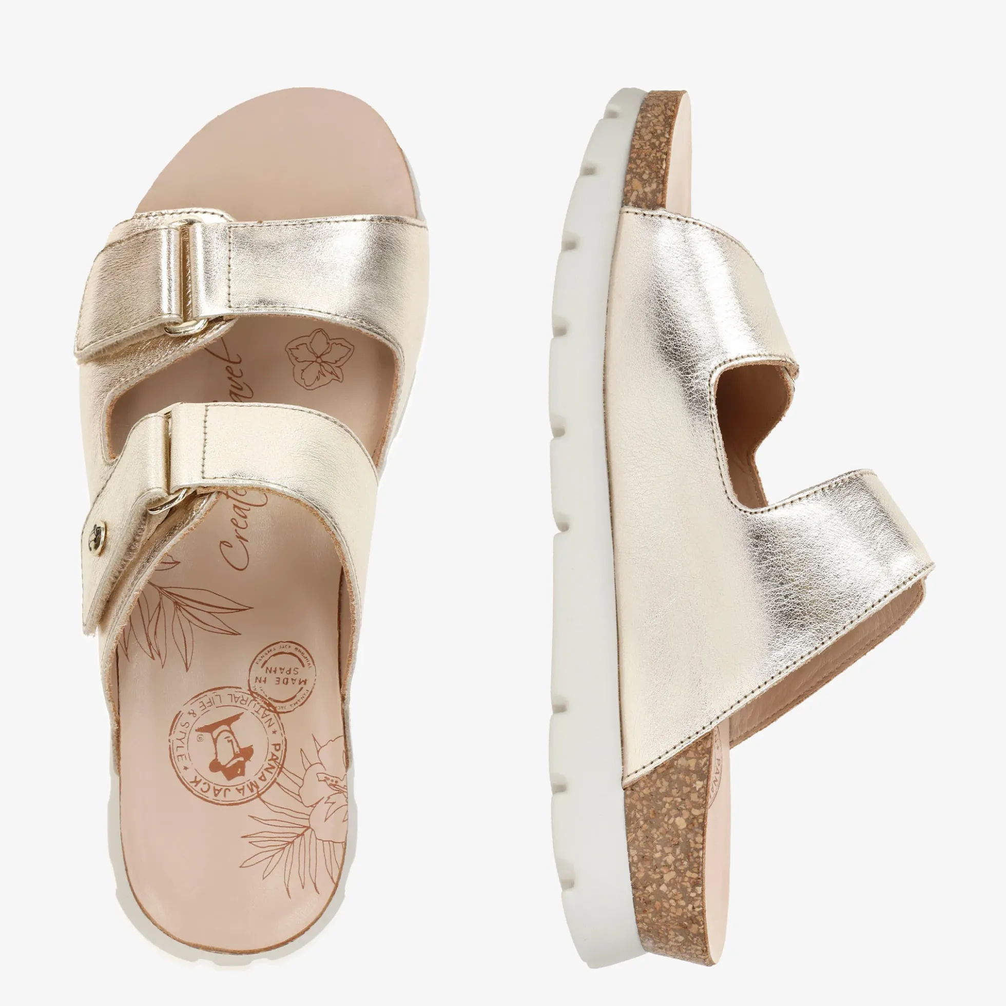 Sade Shine Sandalias de piel con forro interior de piel.