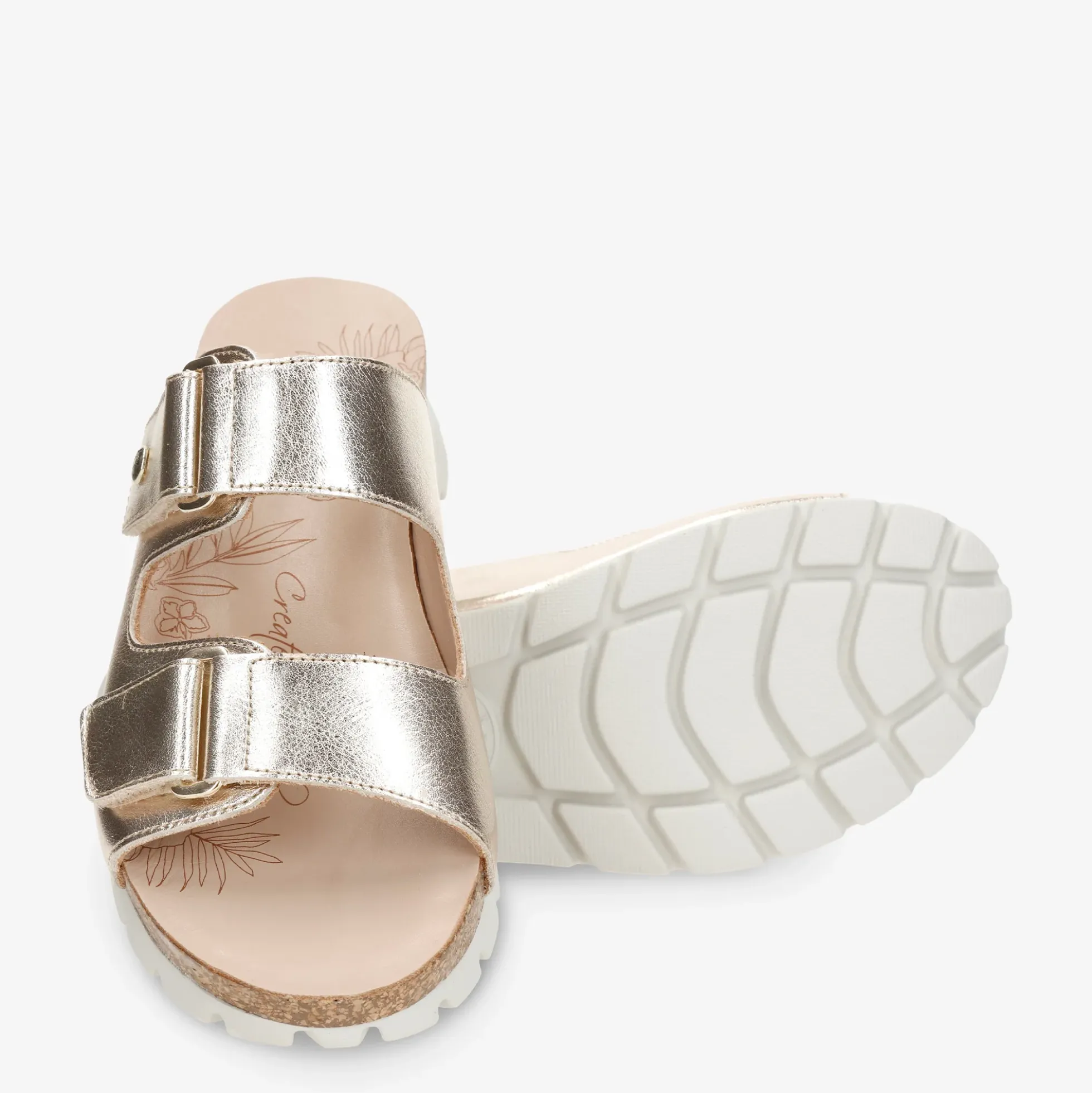 Sade Shine Sandalias de piel con forro interior de piel.