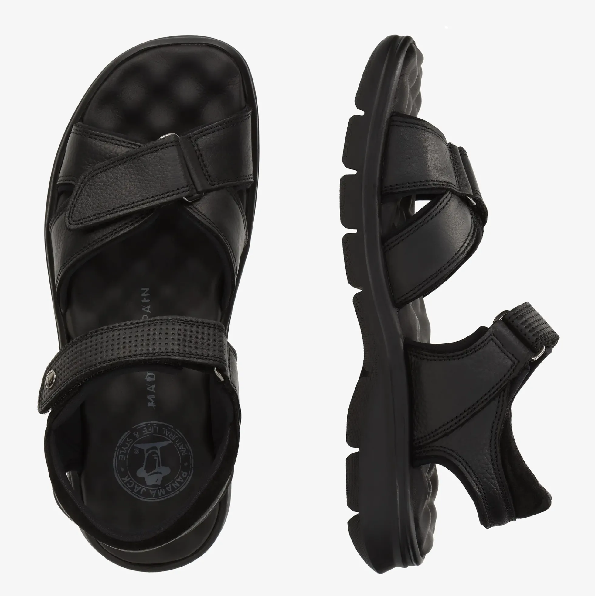 Sanders Sandalias de piel con forro interior de lycra.