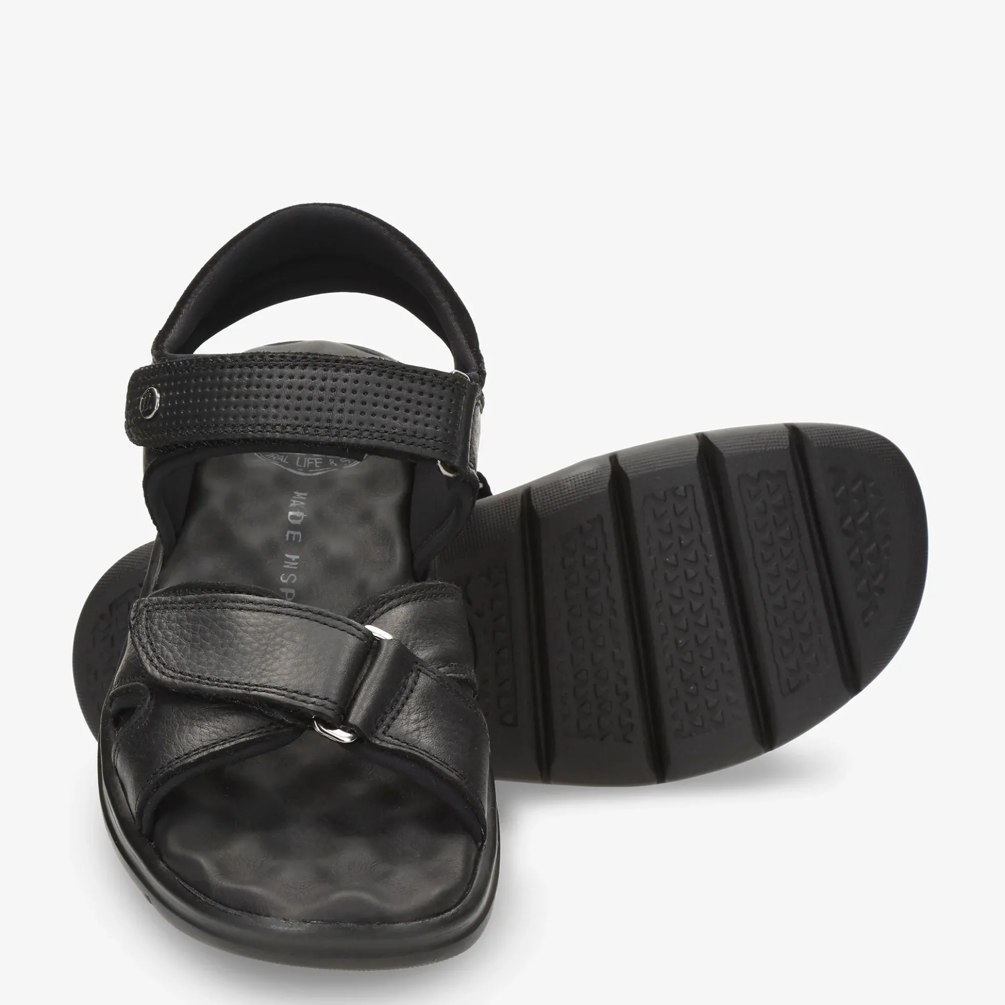 Sanders Sandalias de piel con forro interior de lycra.