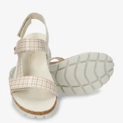 Selma Plaid Sandalias de piel con forro interior de piel.