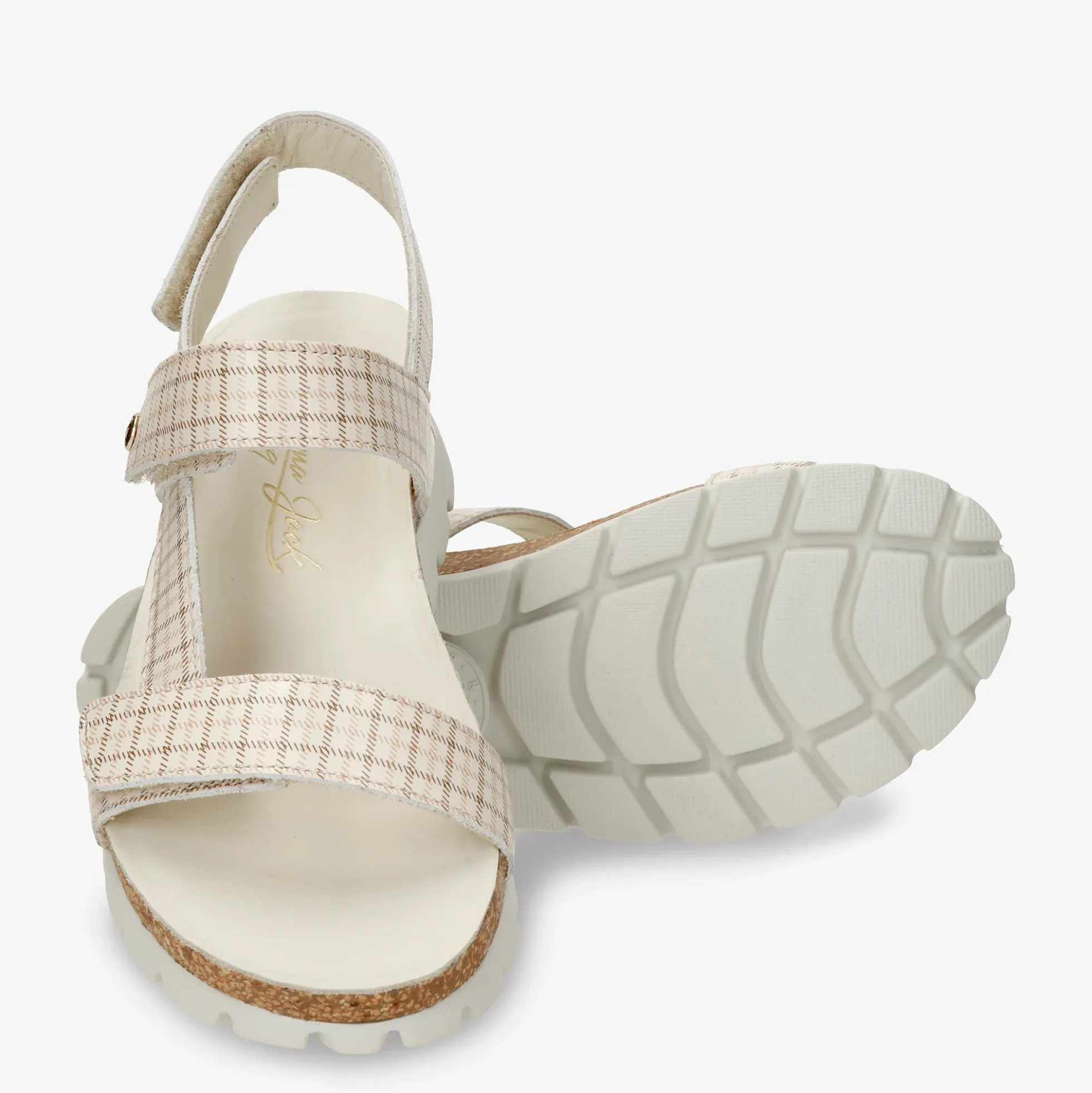 Selma Plaid Sandalias de piel con forro interior de piel.