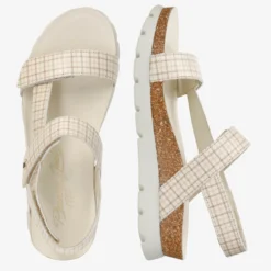 Selma Plaid Sandalias de piel con forro interior de piel.