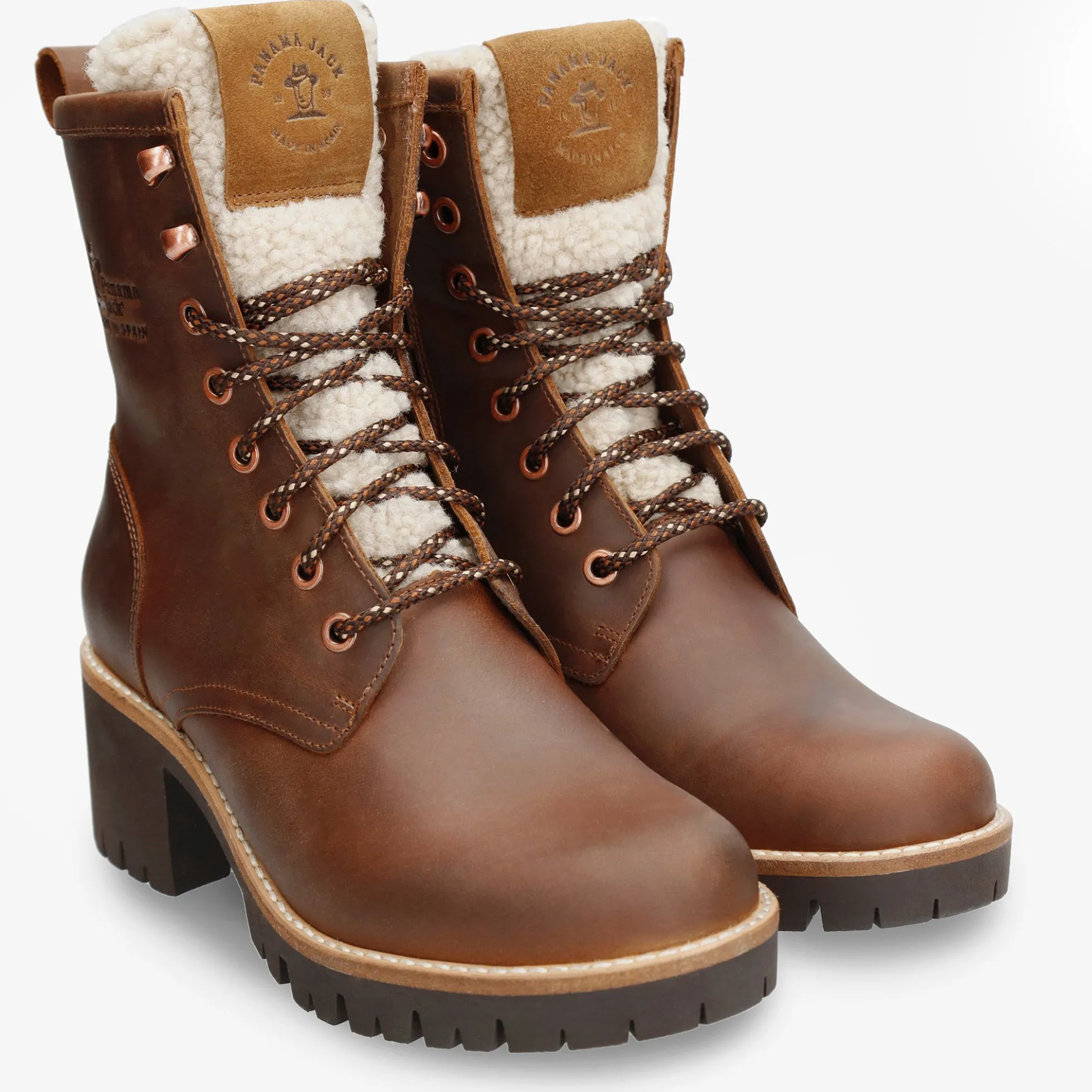 Tibi Botas de piel con forro interior de pelo.