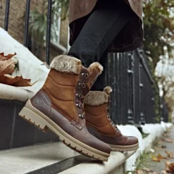 Tuscani Botas de piel con forro interior de pelo.