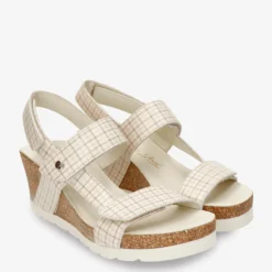 Vilma Plaid Sandalias de piel con forro interior de piel.
