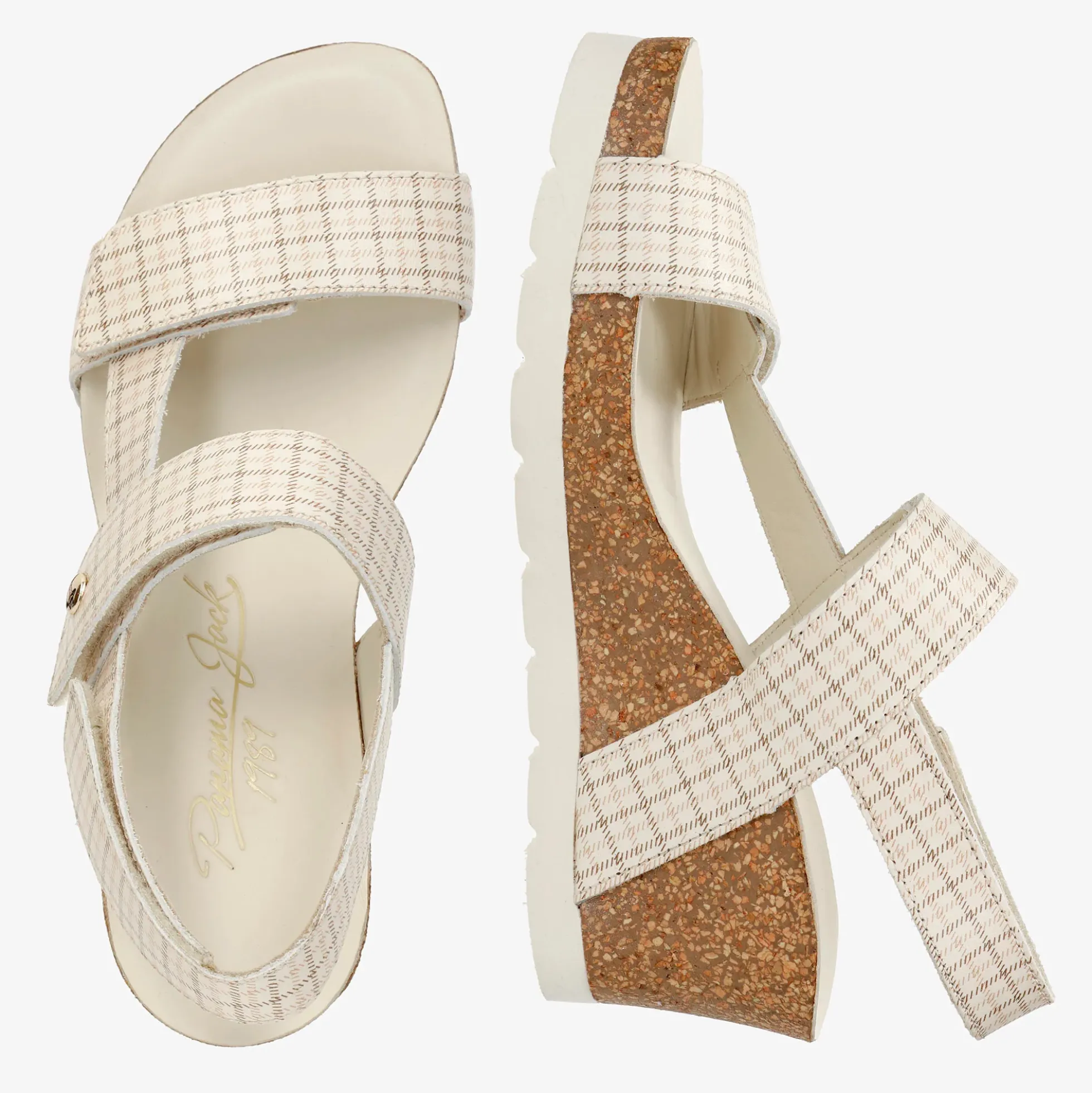 Vilma Plaid Sandalias de piel con forro interior de piel.