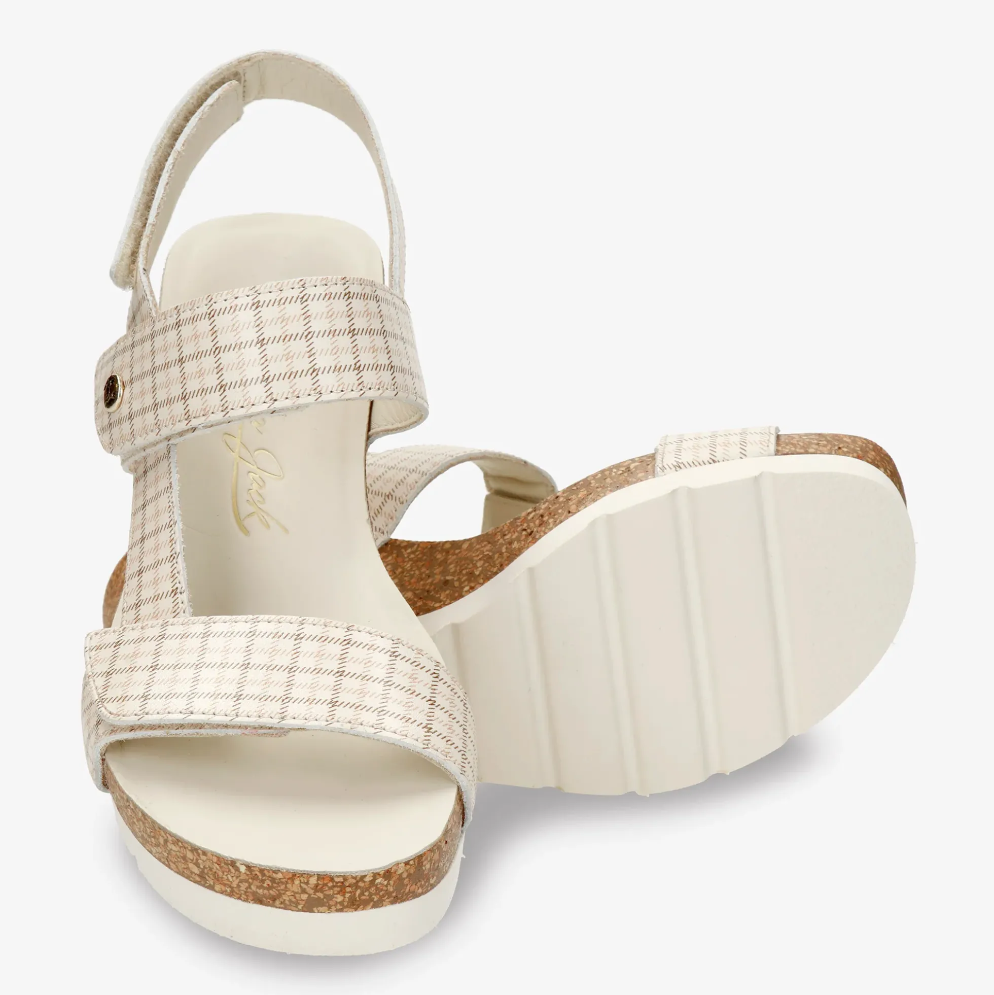 Vilma Plaid Sandalias de piel con forro interior de piel.