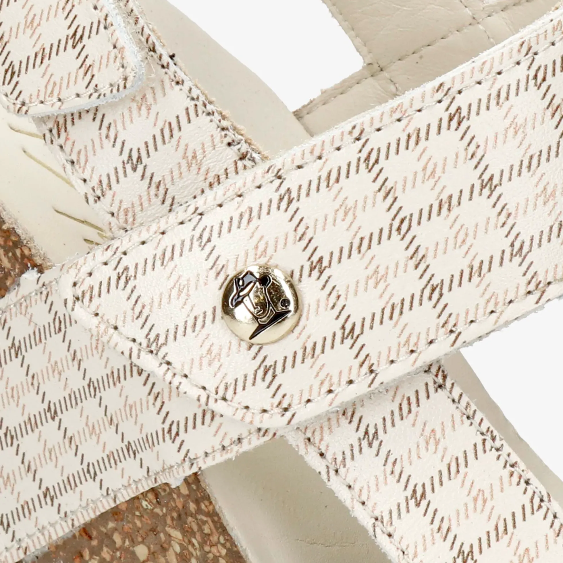 Vilma Plaid Sandalias de piel con forro interior de piel.